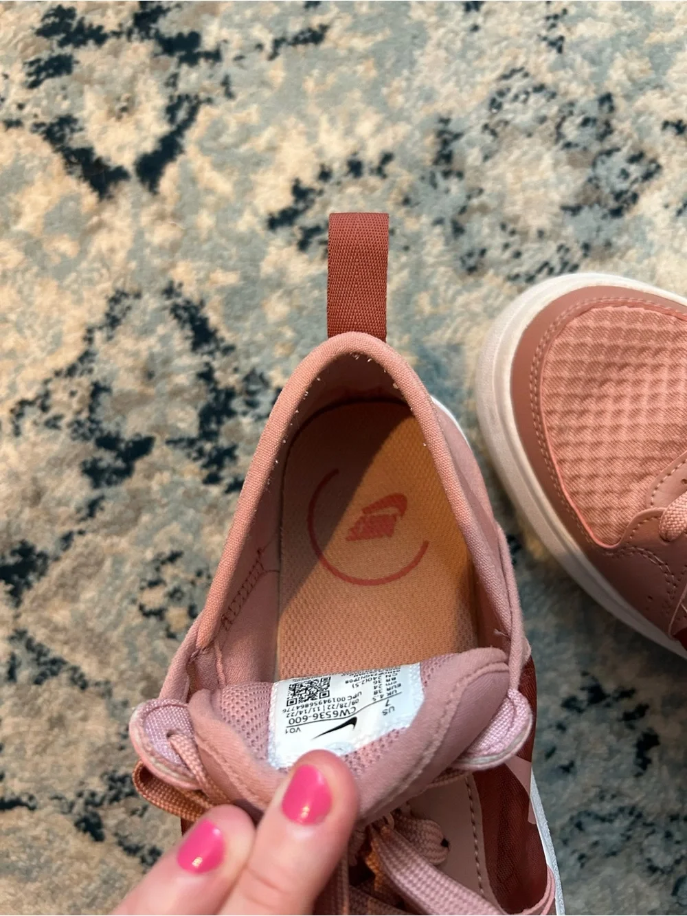Nike Court Vision Alta platform sneakers in rust pink